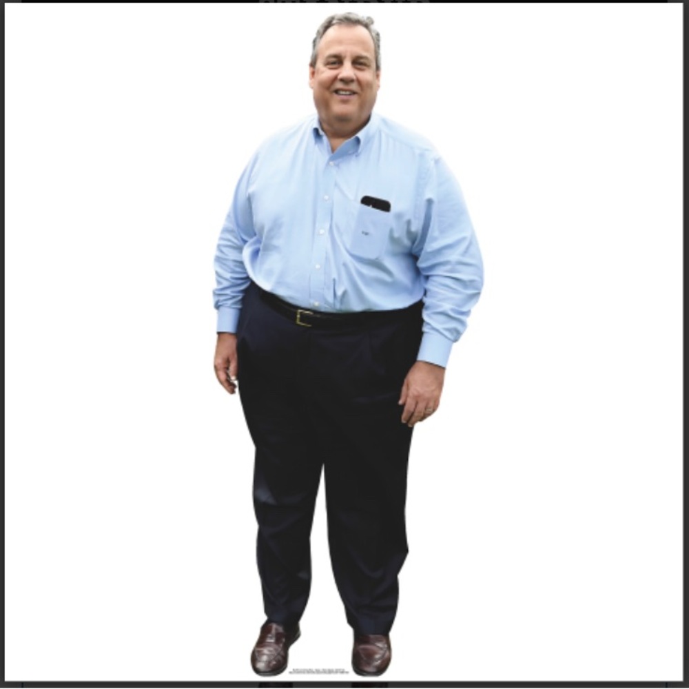 CHRIS CHRISTIE LIFE SIZE CARDBOARD CUTOUT FREE SHIPPING!